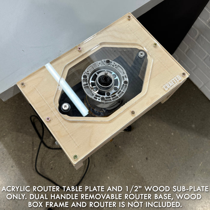 Swappable Palm/Trim Router Table Plate For Dual Handle Router Base ...