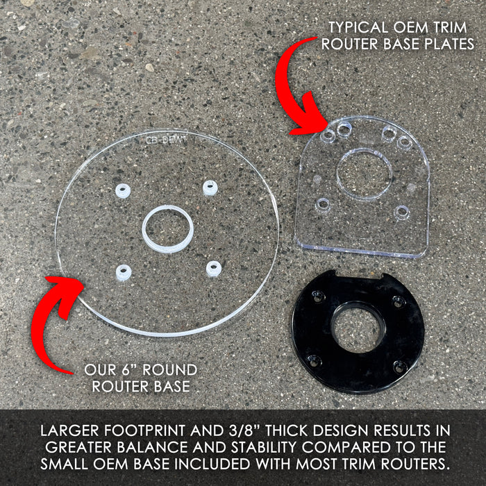 Porter Cable (PCE6435) Palm/Trim Router Base Plate - 6" Round