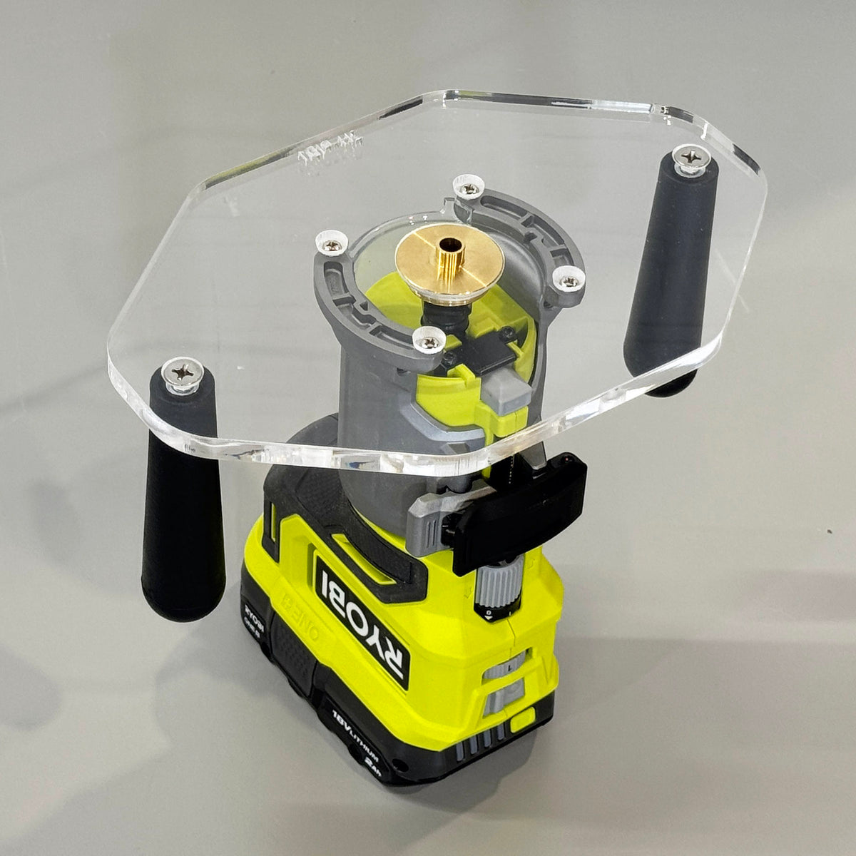 Ryobi One+ (P601/PCL424B/PBLRR01) Palm/Trim Router Base Plate - Two Ha ...