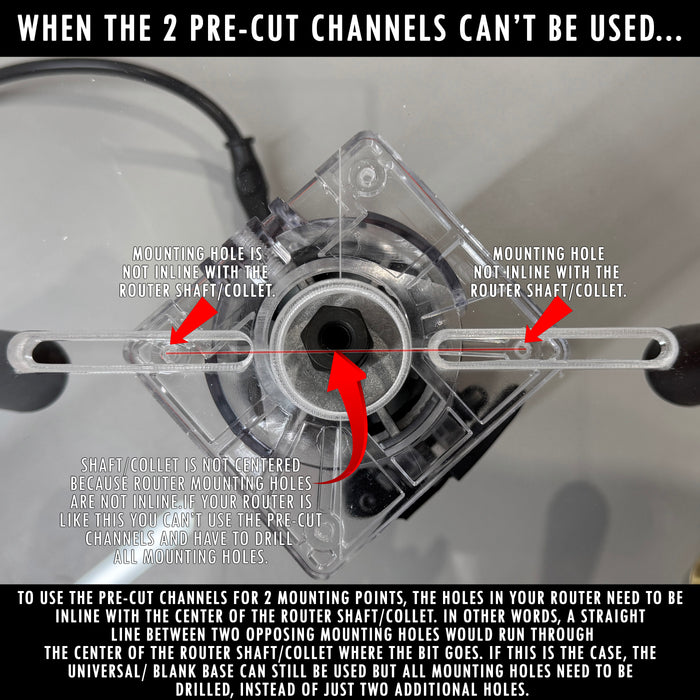 Blank Universal Palm/Trim Router Base Plate - Two Handle — Crafted Elements