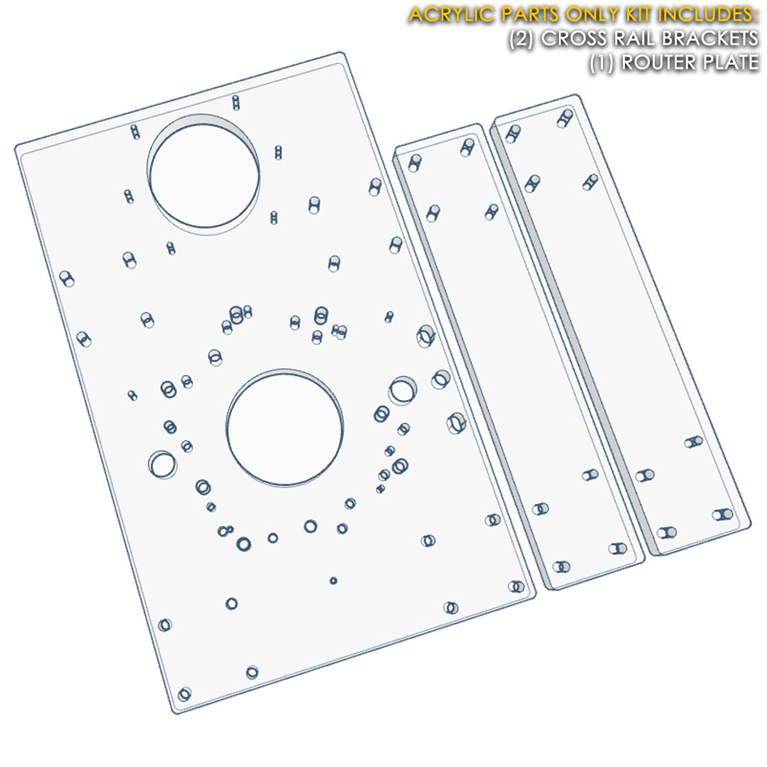 Generic Router Bracket Router Sled Acrylic Router Base & Brackets — Crafted Elements