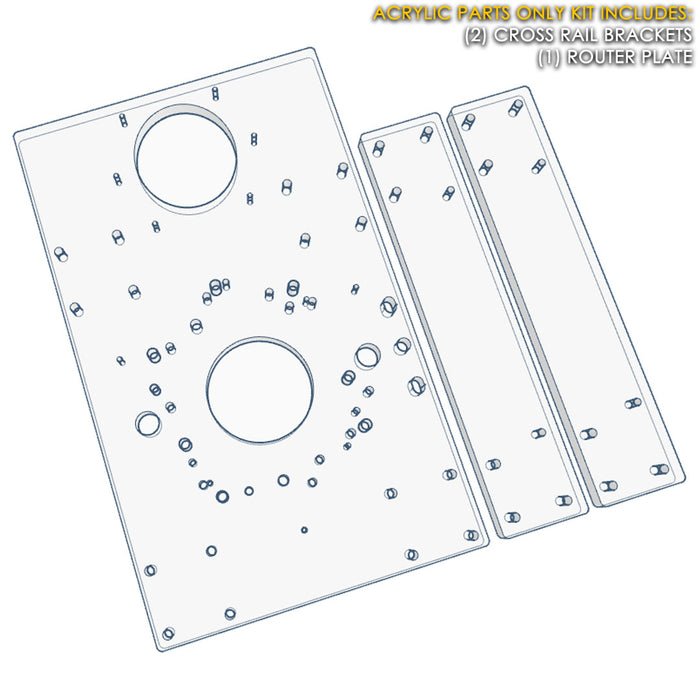 Router Sled Acrylic Router Base & Brackets
