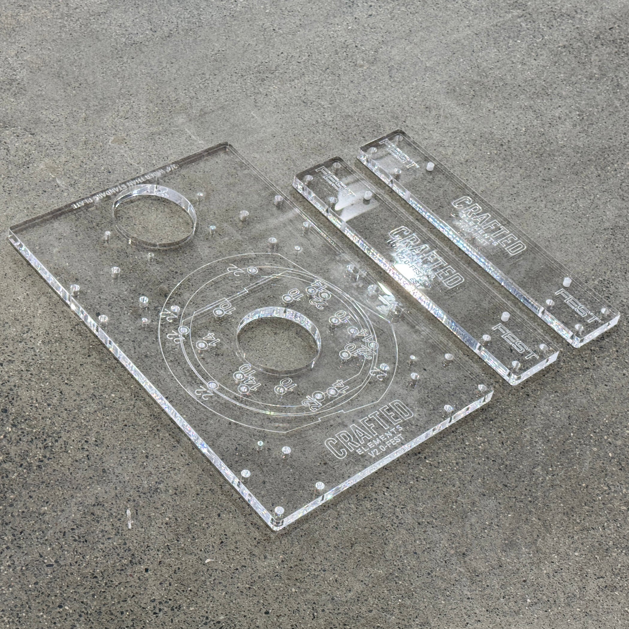 Sliding Router Bracket Router Sled Acrylic Router Base & Brackets — Crafted Elements