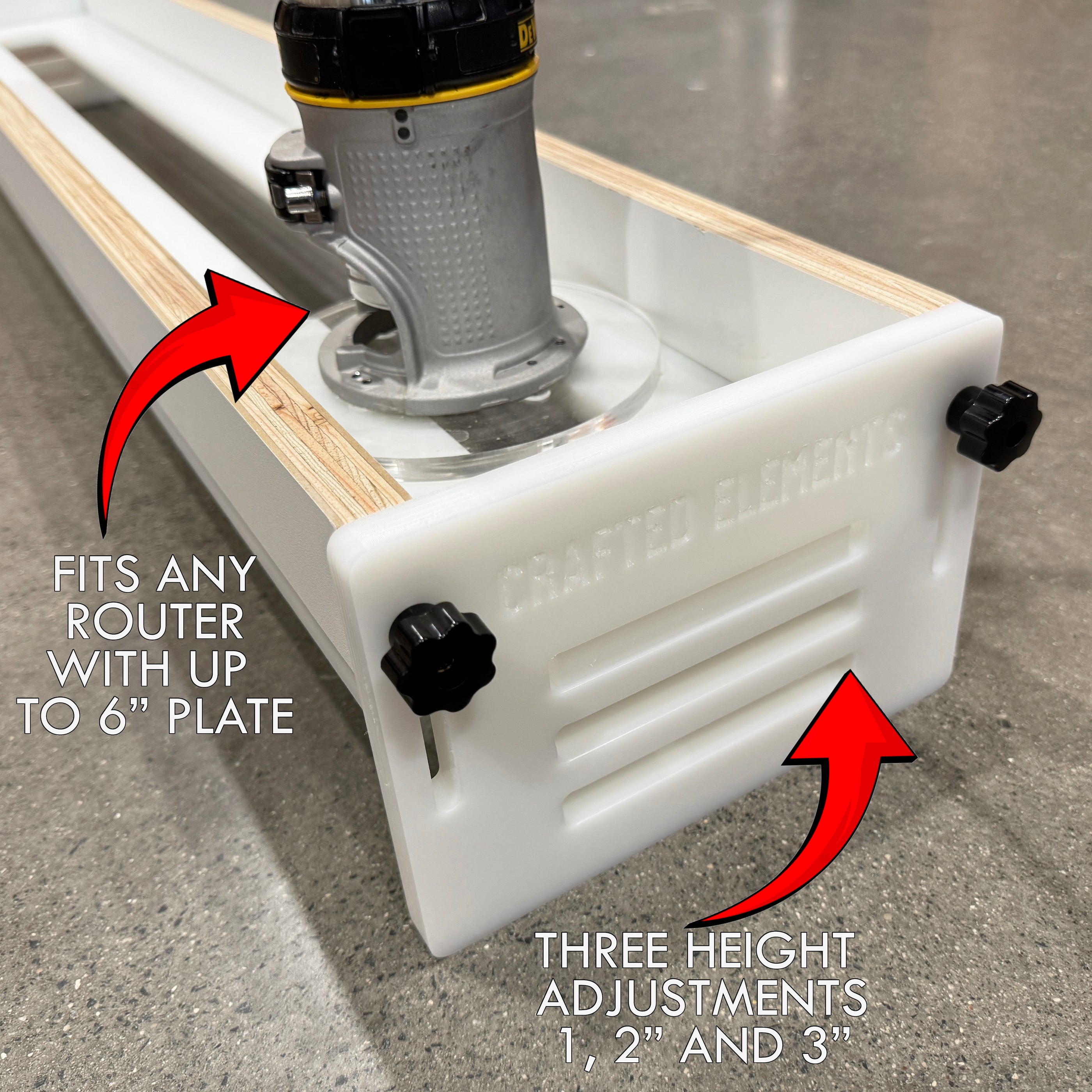 Mini Adjustable Router Sled EcoSled Benchtop Router Sled - Affordable Slab Flattening Jig — Crafted ...