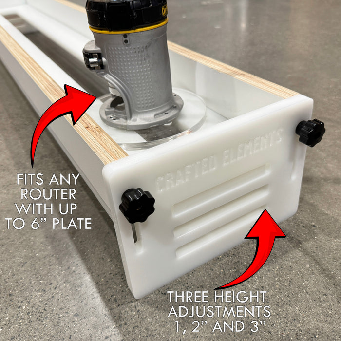 EcoSled Benchtop Router Sled - Affordable Slab Flattening Jig