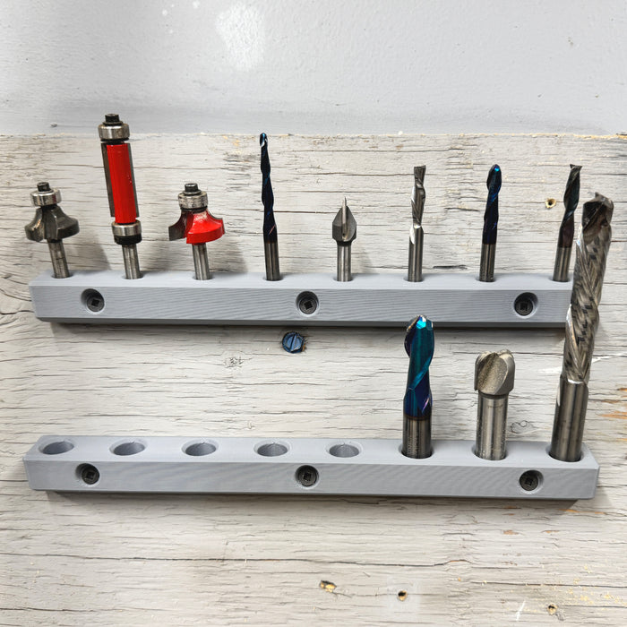 Wall Mount Router Bit Storage Rail