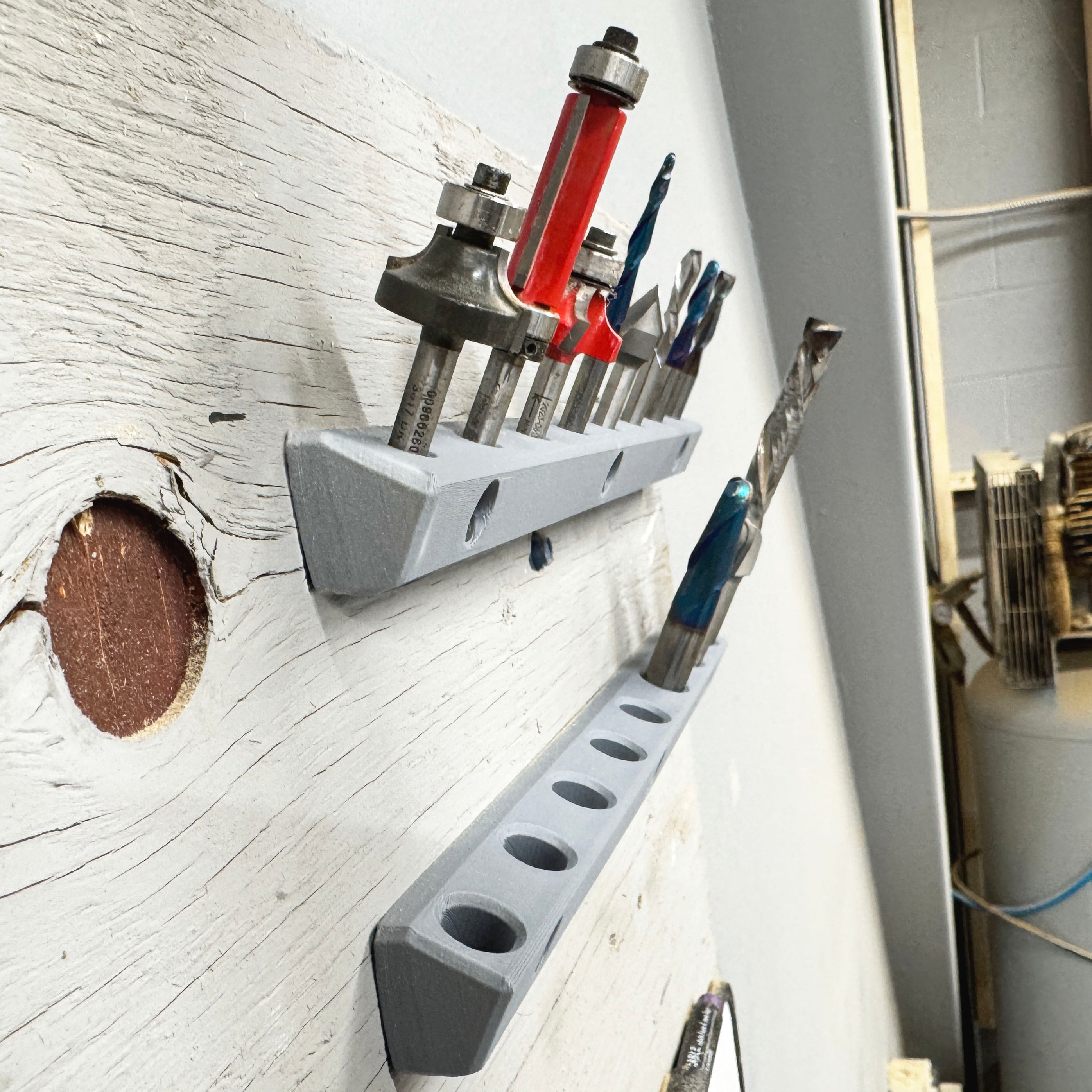 Wall Mount Router Bit Storage Rail — Crafted Elements