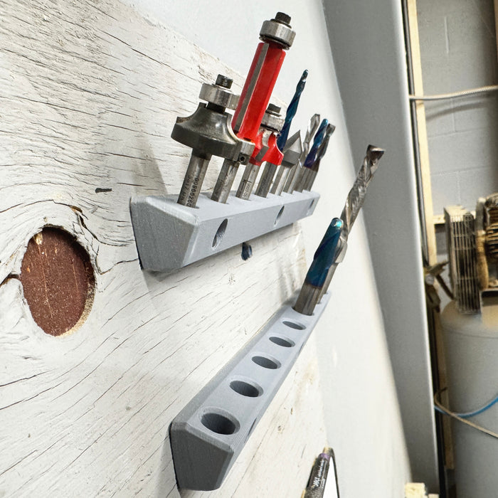 Wall Mount Router Bit Storage Rail