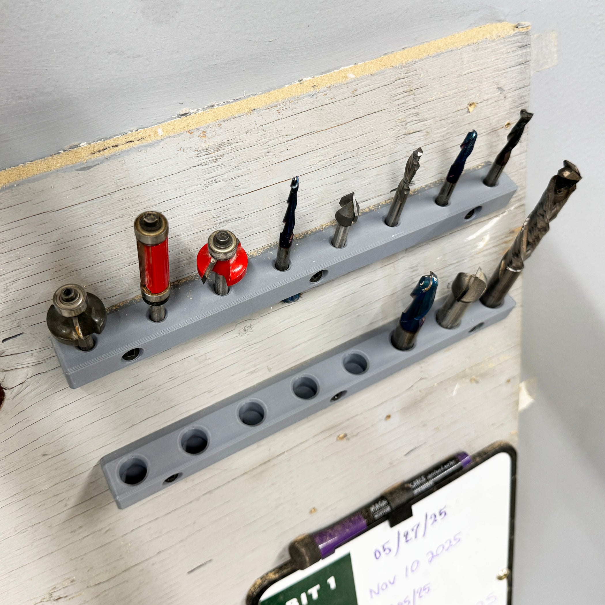 Wall Mount Router Bit Storage Rail — Crafted Elements
