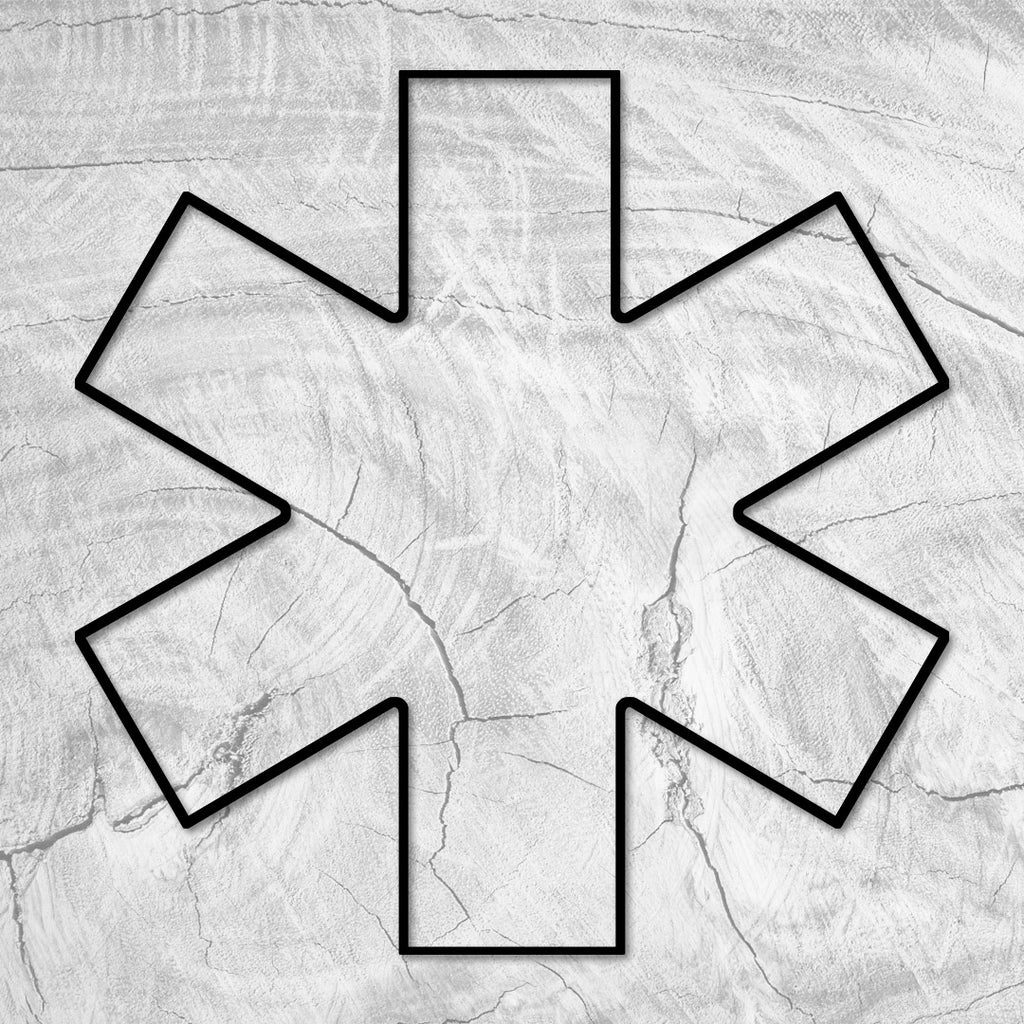 11.5x11.4" Paramedic Star Of Life Acrylic Router Template
