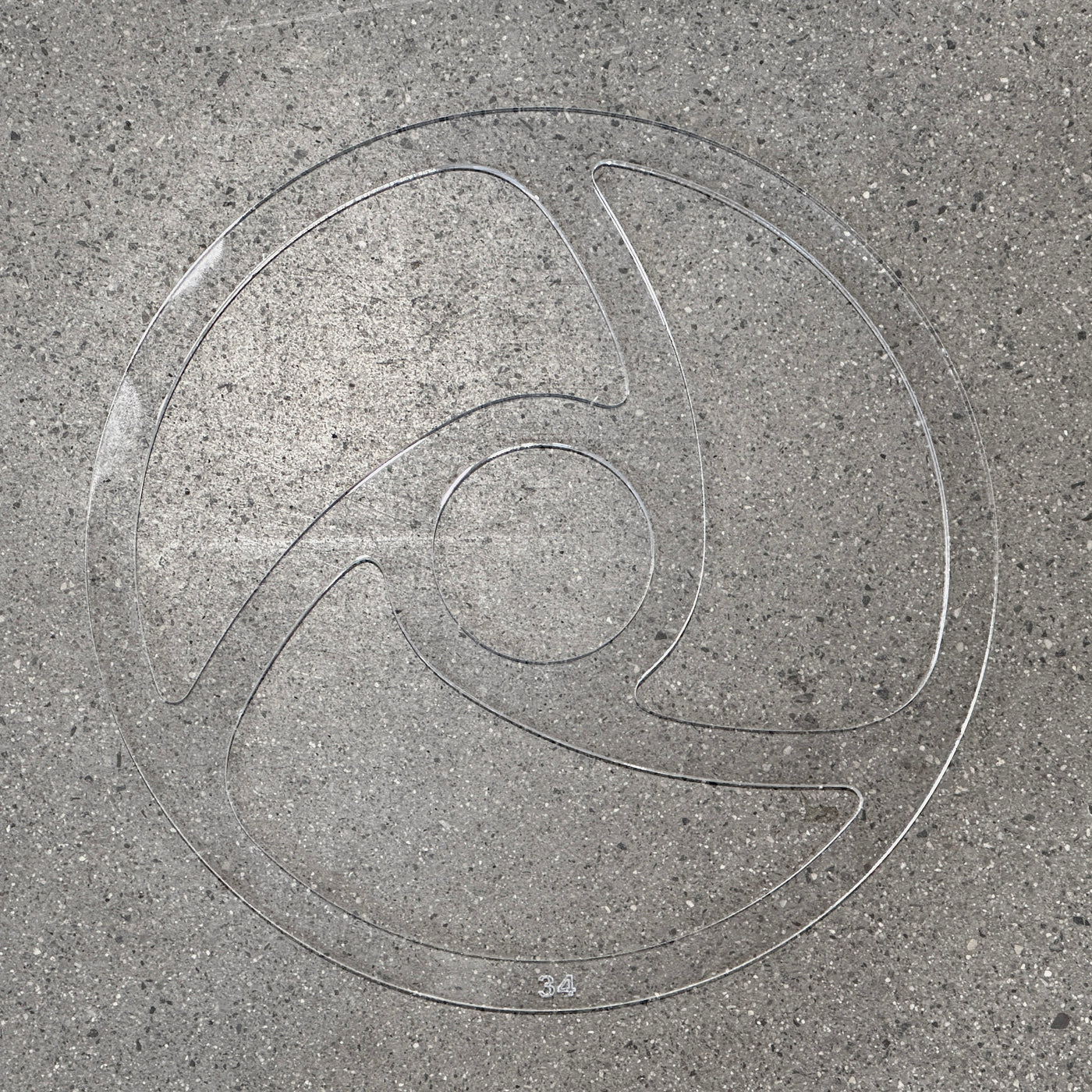 Three Pocket Round Swirl Tray Acrylic Router Template — Crafted Elements