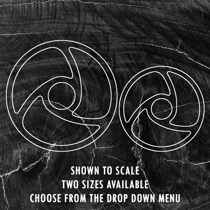 Three Pocket Round Swirl Tray Acrylic Router Template — Crafted Elements