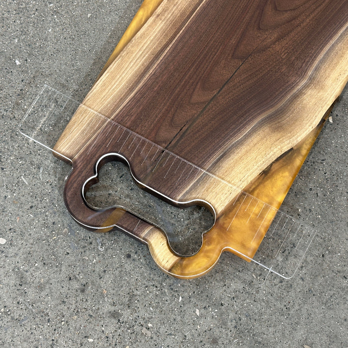 Dog Router Template Dog Bone Grip Handle Acrylic Router Template — Crafted Elements