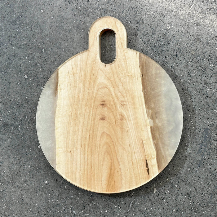 12x10" Small Round Cheese Board With Stadium Handle Acrylic Router Template