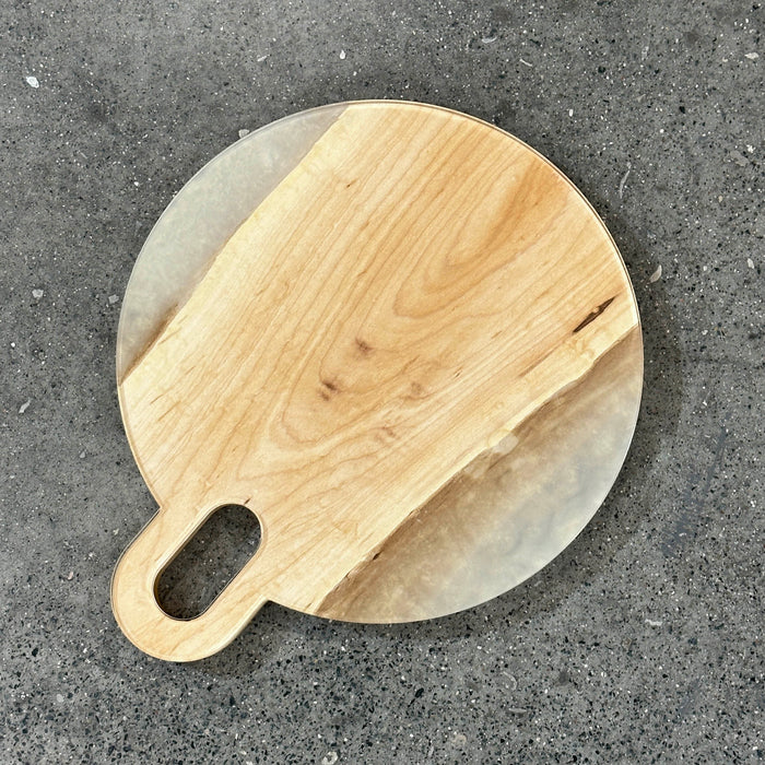 12x10" Small Round Cheese Board With Stadium Handle Acrylic Router Template