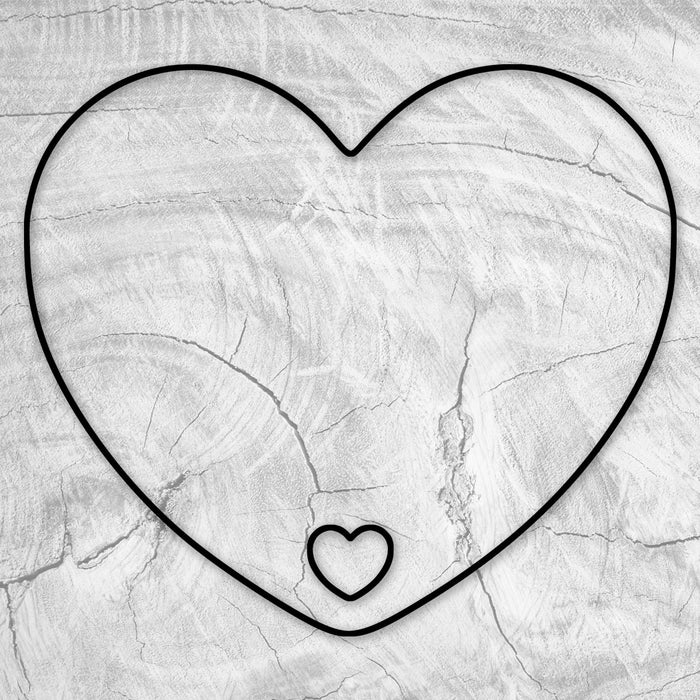 12.0x10.4" Rounded Bubble Heart Serving Board Acrylic Router Template