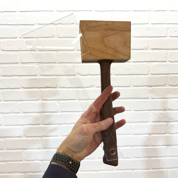 13.75x4.75" Wood Hammer / Mallet 1 Acrylic Router Template