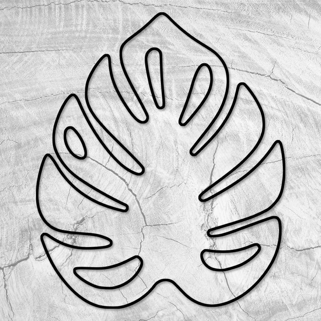 printable monstera leaf 14.0x11.75" Monstera Leaf Acrylic Router Template