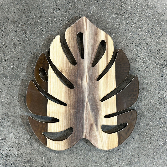 monstera leaf template 14.0x11.75" Monstera Leaf Acrylic Router Template — Crafted Elements