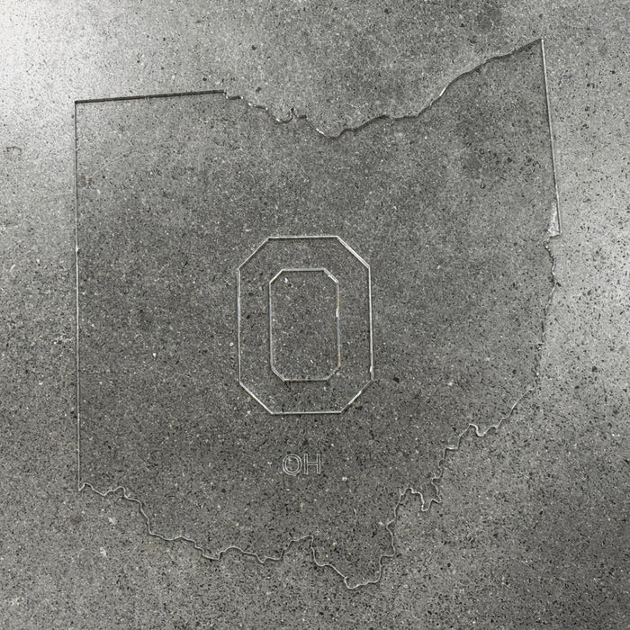 14.0x12.4" State Of Ohio Acrylic Router Template
