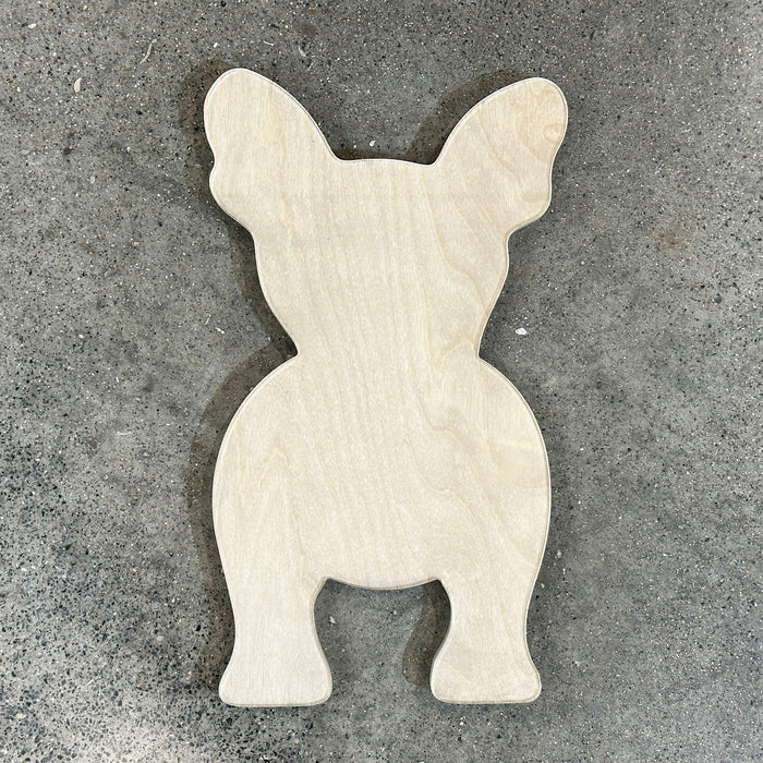 15.75x9.0" French Bulldog Shaped Serving Board Acrylic Router Template