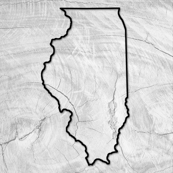 16.0x8.9" State Of Illinois Acrylic Router Template