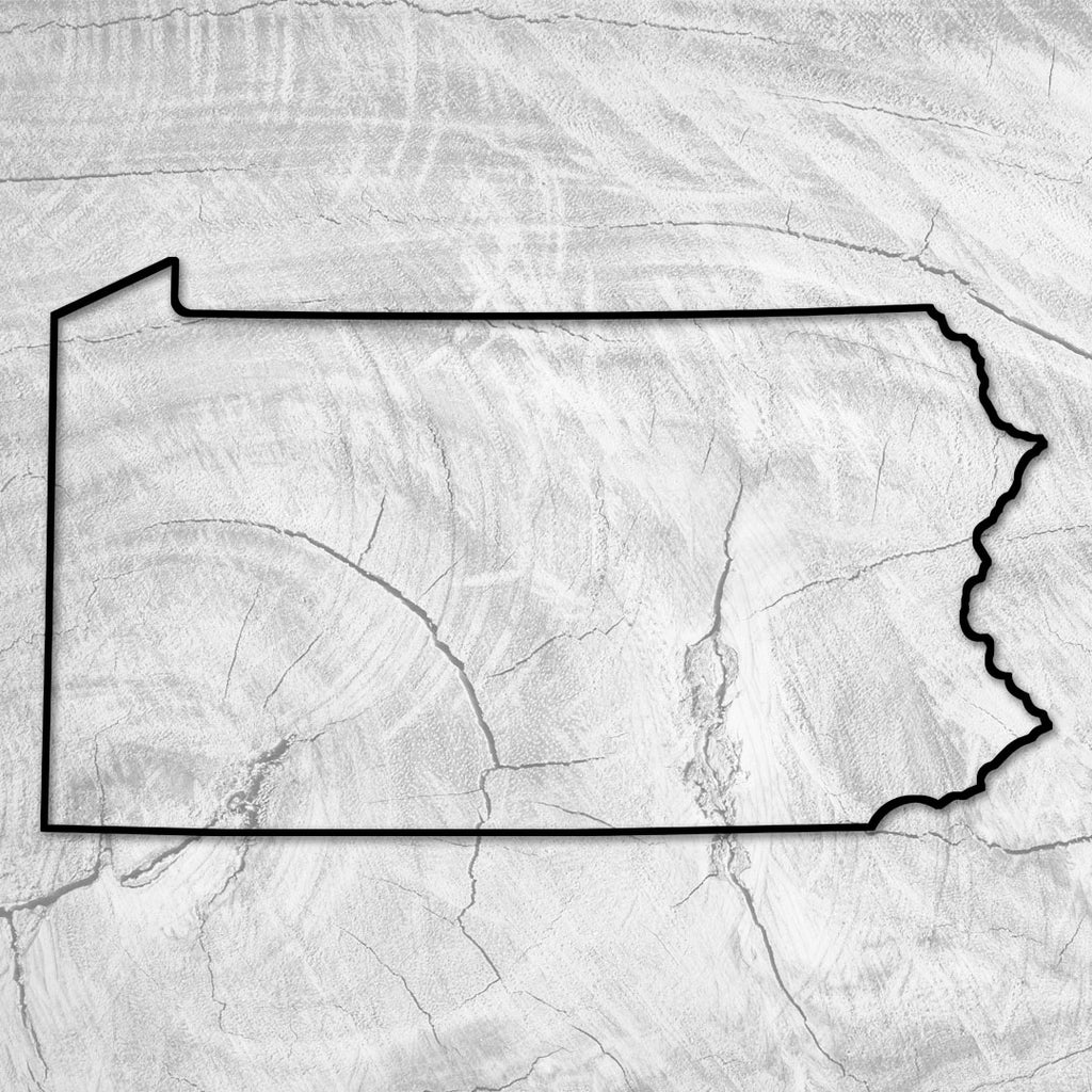 16.0x9.1" State Of Pennsylvania Acrylic Router Template