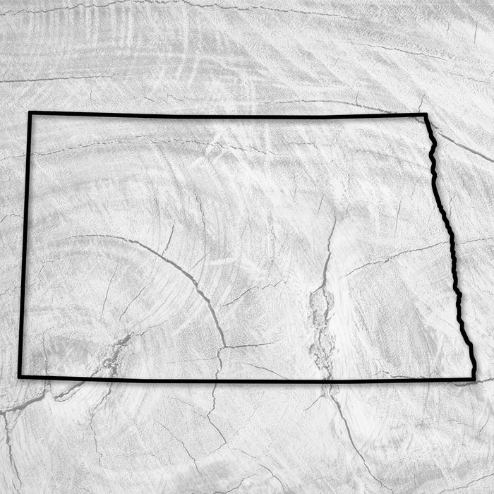 16x9.5" State Of North Dakota Acrylic Router Template