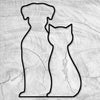 17.75x12" Dog & Cat Interlocking Serving Boards Acrylic Router Template Set