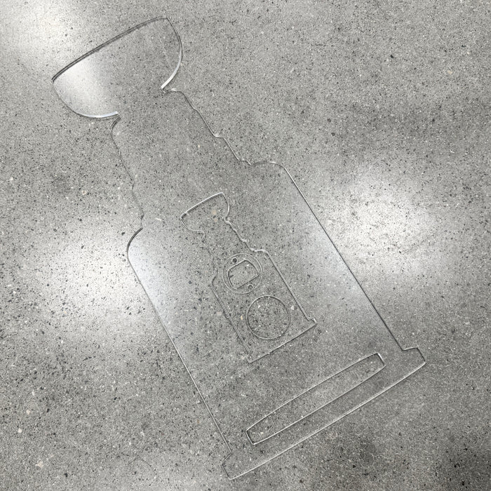 18.0x8.5" Stanley Cup Hockey Trophy Board & Bottle Opener Acrylic Router Template