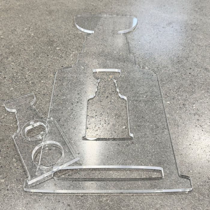 18.0x8.5" Stanley Cup Hockey Trophy Board & Bottle Opener Acrylic Router Template