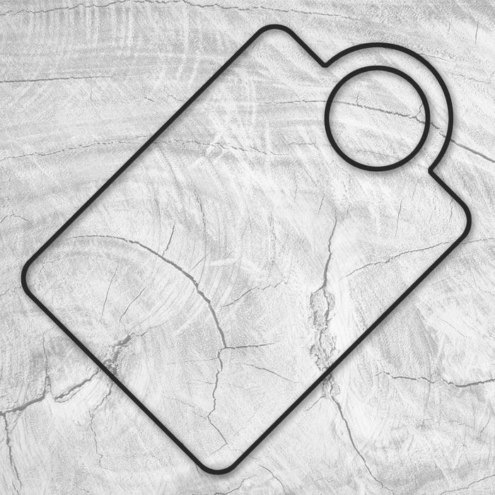 18x11.75" Round Handle Grip Charcuterie Board Acrylic Router Template