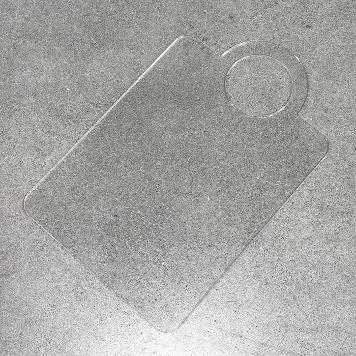 18x11.75" Round Handle Grip Charcuterie Board Acrylic Router Template