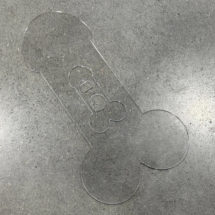 20x11.25" Cock-cuterie Board & Bottle Opener Penis Shaped Acrylic Router Template