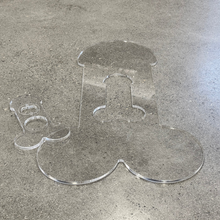 20x11.25" Cock-cuterie Board & Bottle Opener Penis Shaped Acrylic Router Template