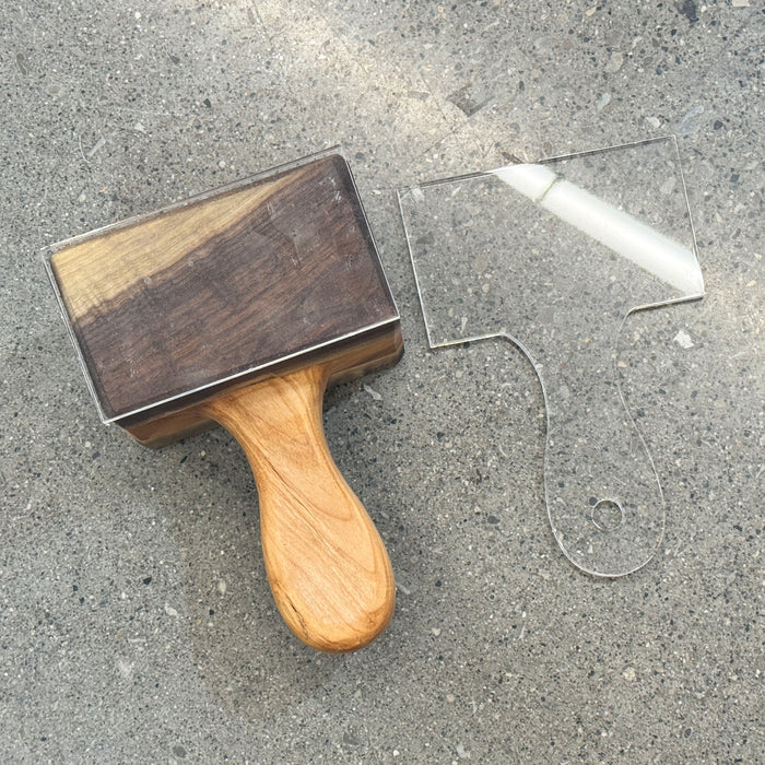 7.4x5.0" Stubby Wood Hammer / Mallet 2 Acrylic Router Template