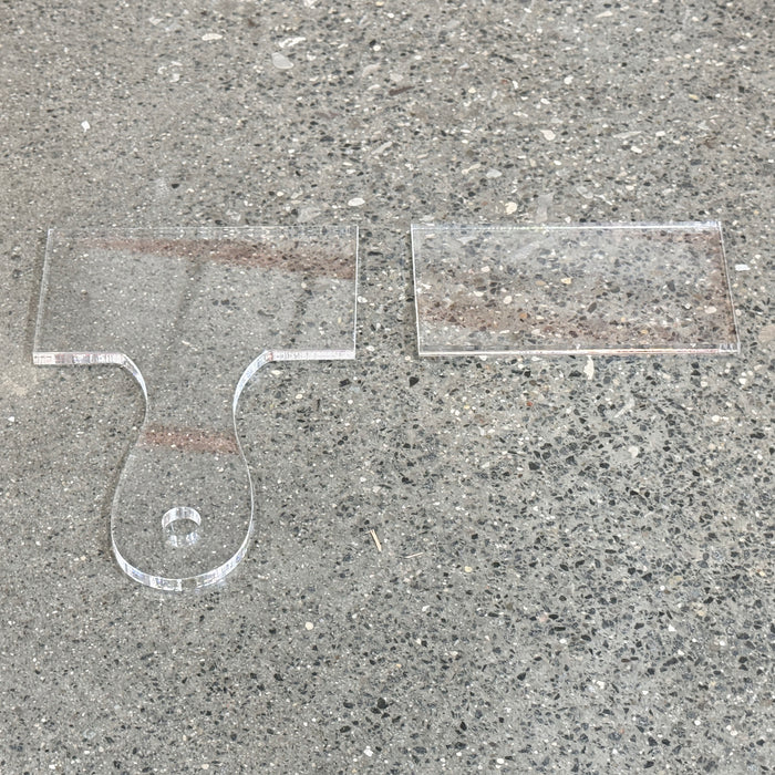 7.4x5.0" Stubby Wood Hammer / Mallet 2 Acrylic Router Template