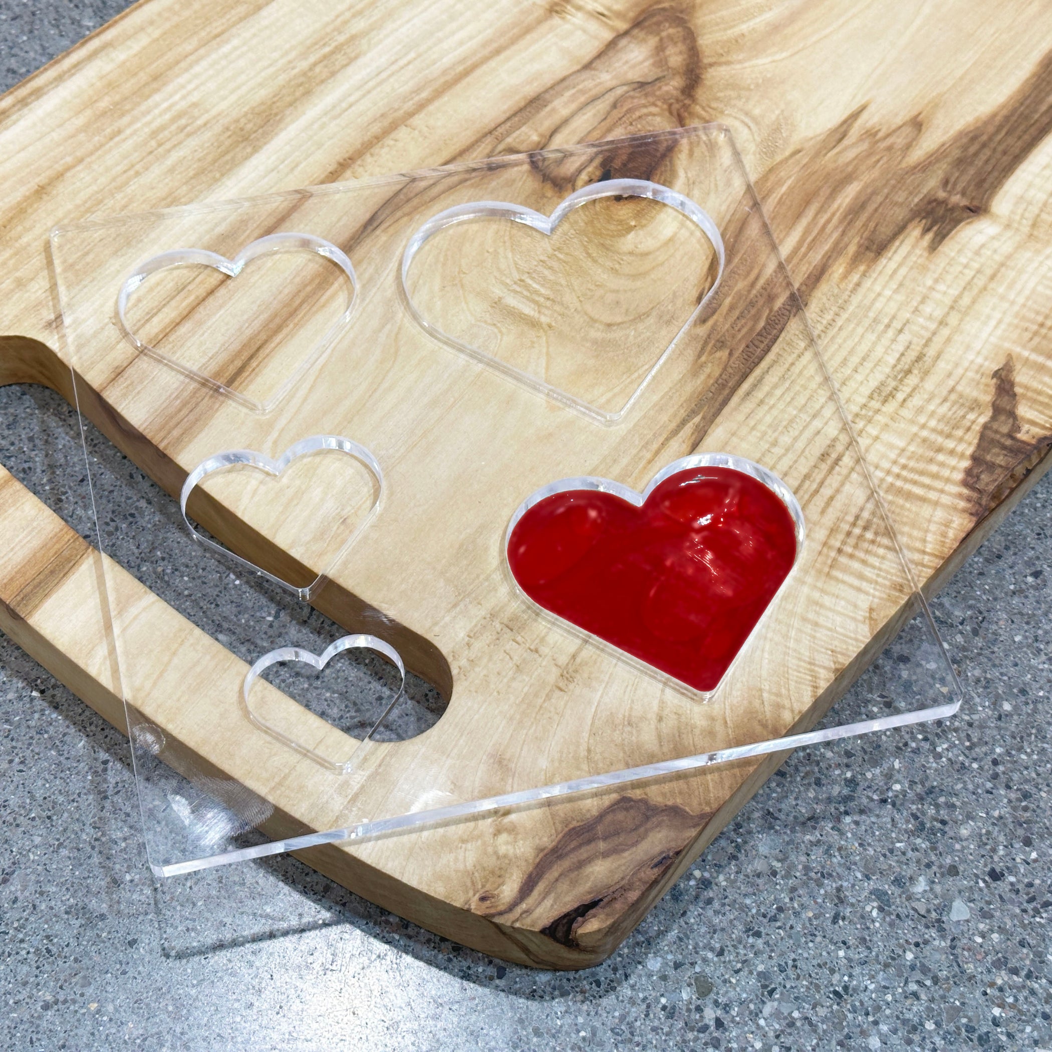 Heart Inlay Acrylic Router Template - 5 Heart Sizes — Crafted Elements