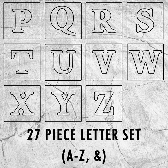 5" Letter Acrylic Router Template Set - Numeric Inlay Template