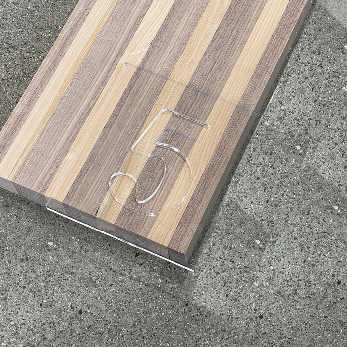 5" Number Acrylic Router Template Set - Numeric Inlay Template
