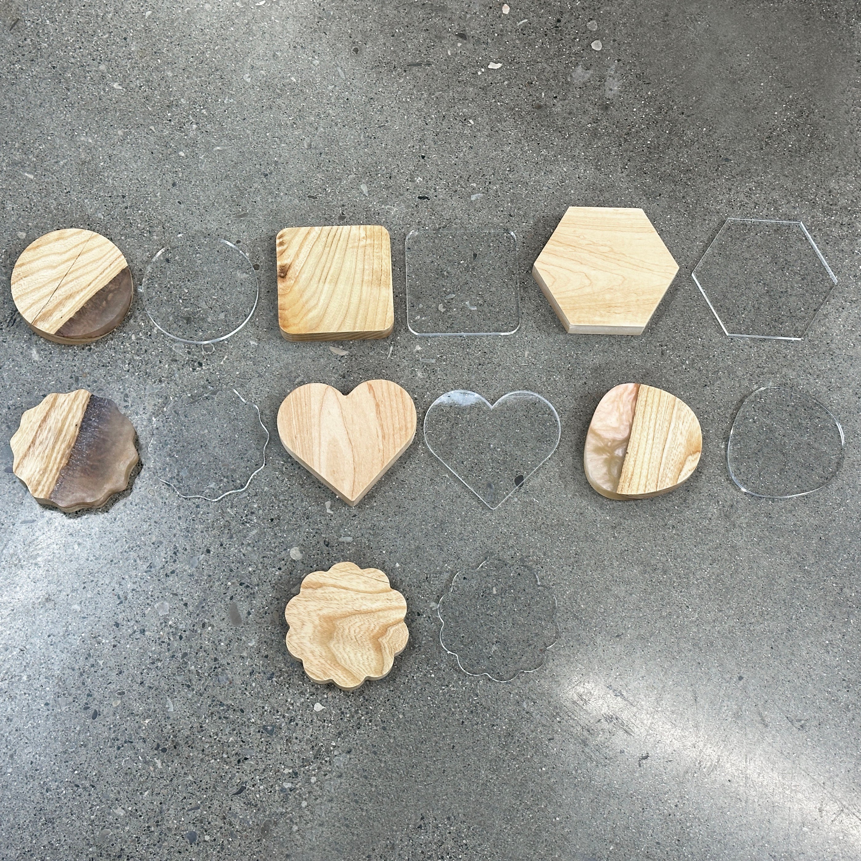 Coaster Acrylic Router Templates Set - 7 Shapes — Crafted Elements