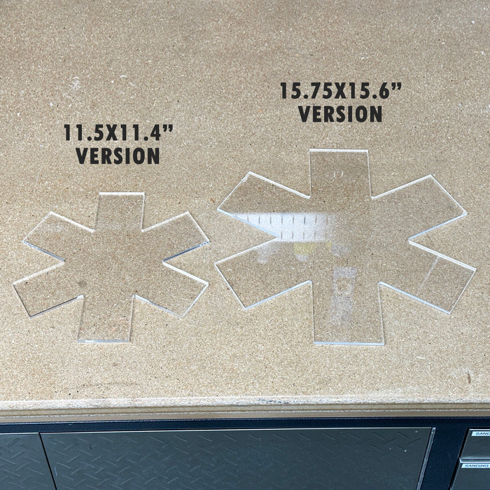 15.75x15.6" Paramedic Star Of Life Acrylic Router Template [Limited Edition]