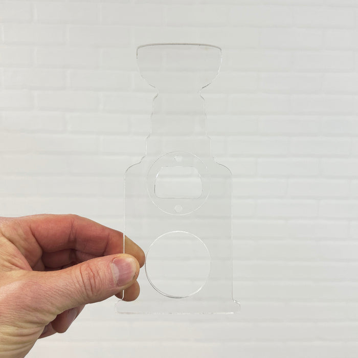 6.5x3.0" Stanley Cup Bottle Opener Acrylic Router Template [Limited Edition]