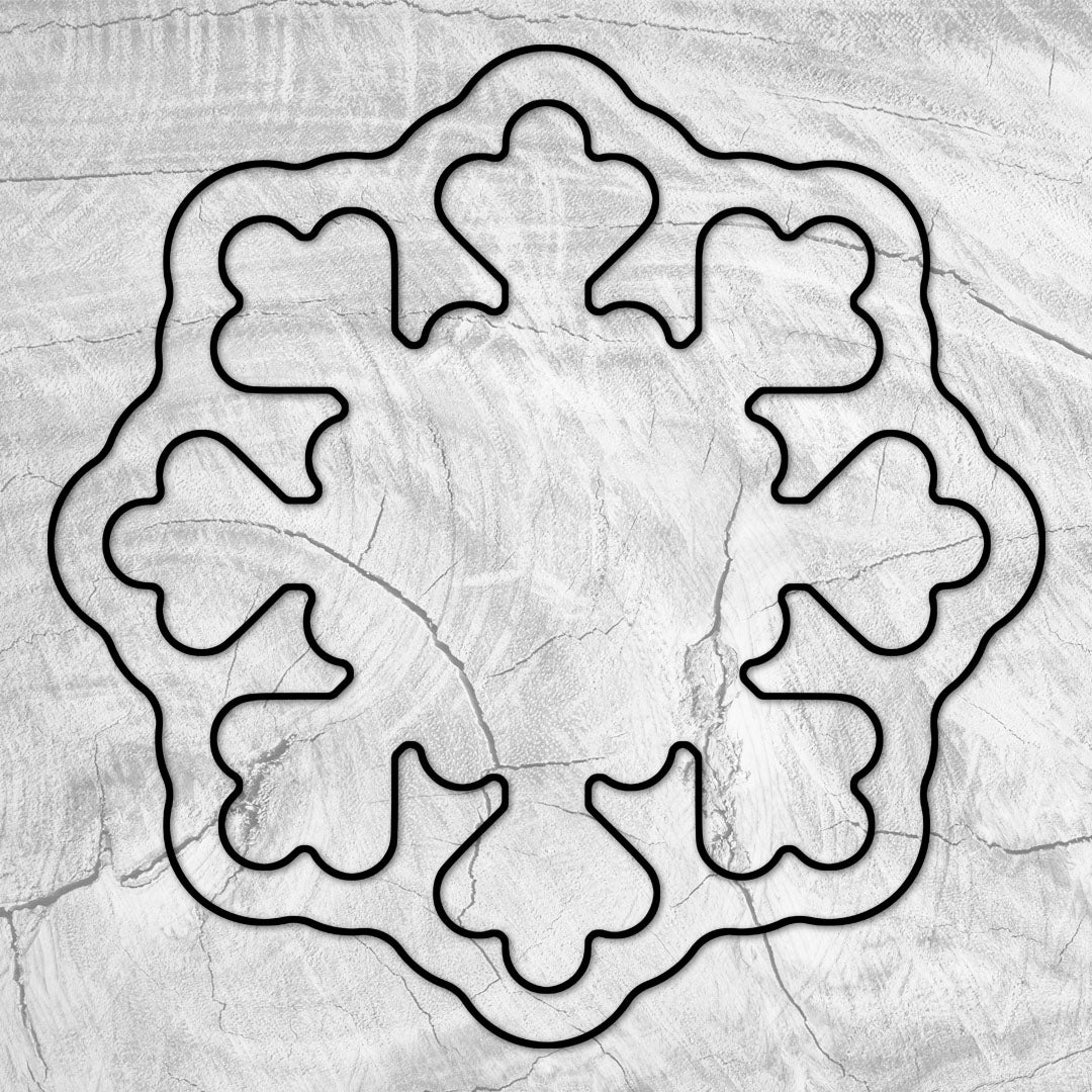 11.8x11.75" Snowflake Tray 1 & Cheese Board Acrylic Router Template Se ...