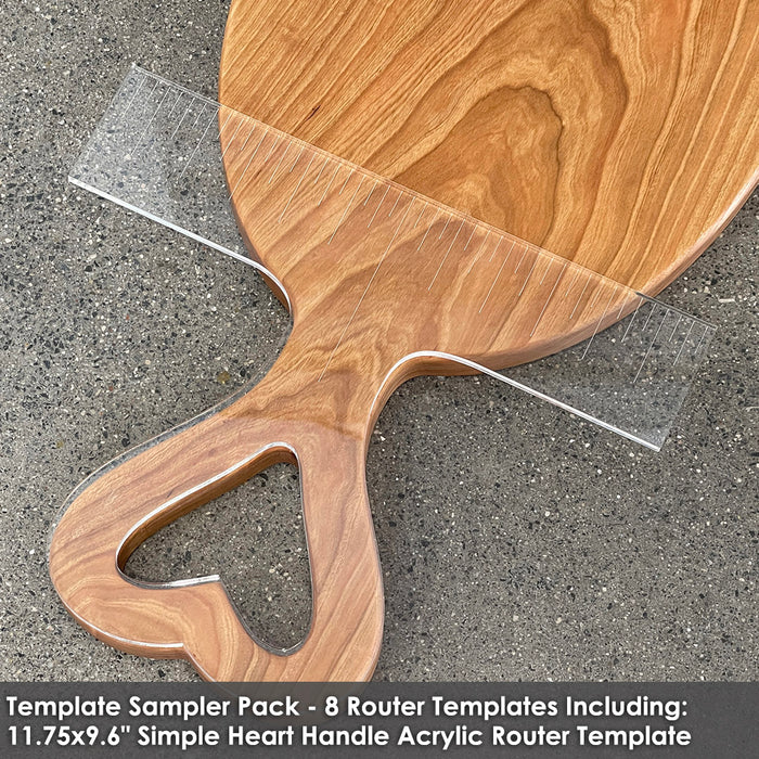 Router Templates 8 Pack - Handle Shaping Acrylic Templates — Crafted ...