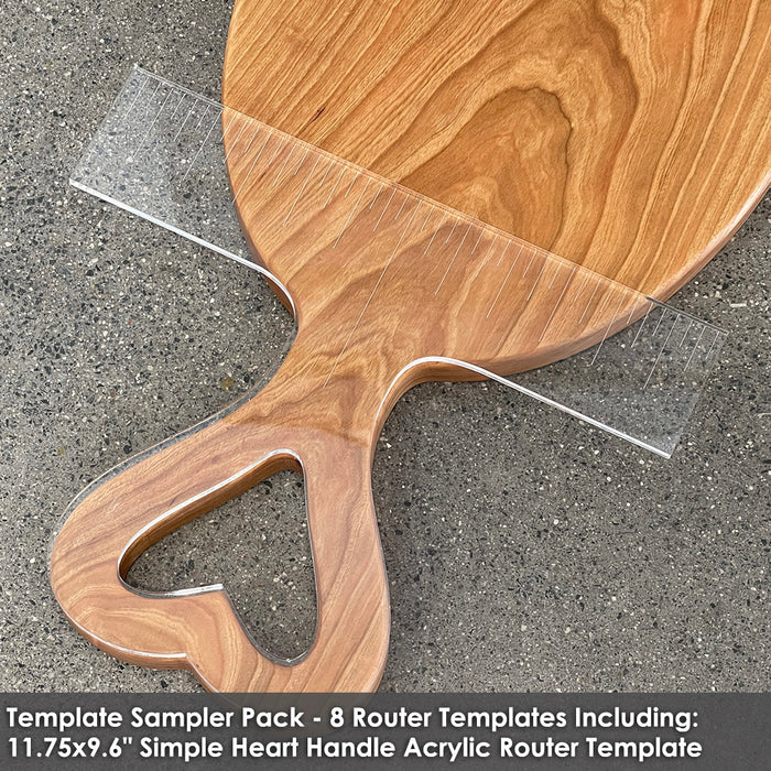 Router Templates 8 Pack - Handle Shaping Acrylic Templates