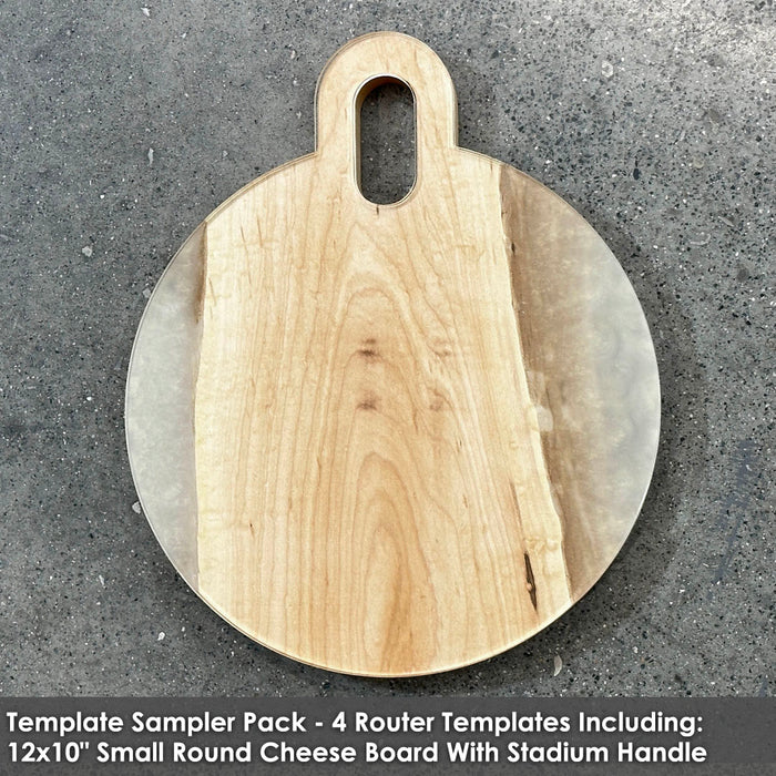 Router Templates 4 Pack - Cheese Board Acrylic Templates