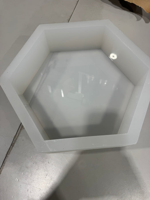 Grade B #7 - 11.5x10x3.1" Hexagon Silicone Mold For Epoxy Resin - Deep Casting Mold