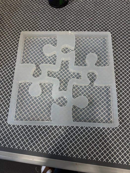 Grade B #1 - 6.4x4.8x0.75" Puzzle 4 Coaster Mold