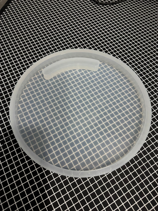 Grade B #3 - 10x0.75" Small Round Cheese Board With Handle Silicone Mold